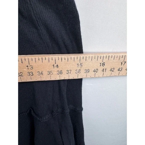 Free People Sing out loud Dress sz L Black Asymmetrical whimsigoth boho - Picture 5 of 9